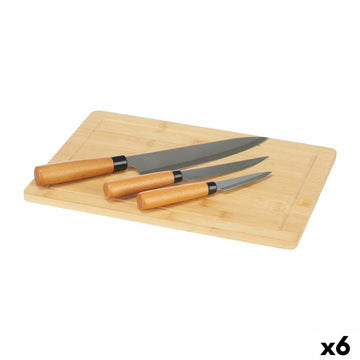 Messerset Kinvara Braun Bambus Schneidebrett Käse (6 Stück)