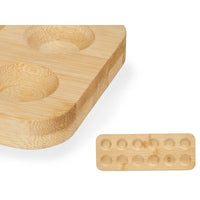 Eierbehälter Kinvara Braun Bambus 40 x 3,4 x 40 cm 30 x 1,6 x 11,5 cm (12 Stück)