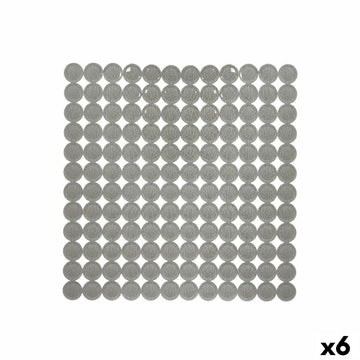 Rutschfeste Duschmatte Grau PVC 54 x 54 x 1 cm (6 Stück)