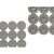 Rutschfeste Duschmatte Grau PVC 54 x 54 x 1 cm (6 Stück)