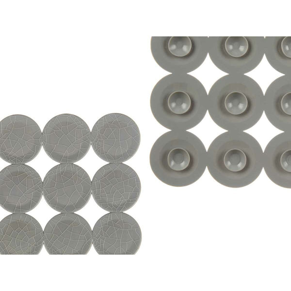 Rutschfeste Duschmatte Grau PVC 54 x 54 x 1 cm (6 Stück)