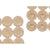 Rutschfeste Duschmatte Berilo 90980 Beige PVC 54 x 54 x 1 cm (6 Stück)