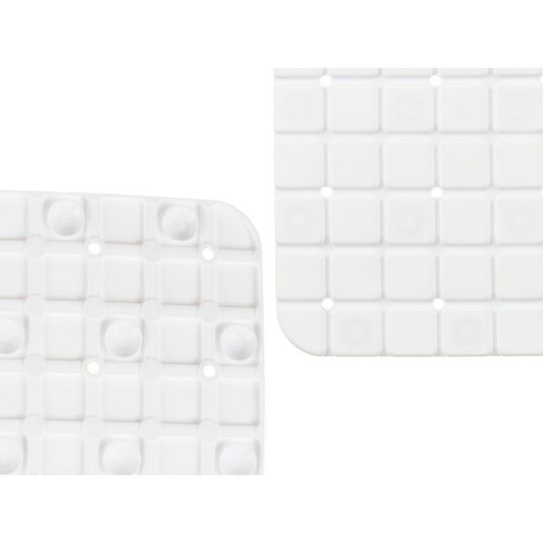 Rutschfeste Duschmatte Berilo BM509S - 314 Weiß PVC 50,3 x 50,3 x 0,7 cm Bilder (6 Stück)