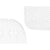 Rutschfeste Duschmatte Berilo BM814-5353 - 320 Weiß PVC 53 x 52,5 x 1 cm (6 Stück)