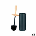 Toilettenbürste Berilo B5456BC-5 - 440 Schwarz Holz Harz 10,2 x 38 x 10,2 cm (4 Stück)