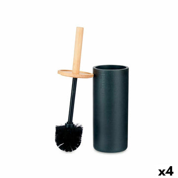 Toilettenbürste Berilo B5456BC-5 - 440 Schwarz Holz Harz 10,2 x 38 x 10,2 cm (4 Stück)