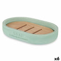 Seifenschale Berilo B5456BC-4 - 456 Minze Harz Bambus 12,5 x 2,5 x 8,5 cm (6 Stück)