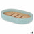 Seifenschale Berilo B5456BC-4 - 457 Blau Harz Bambus 12,5 x 2,5 x 8,5 cm (6 Stück)