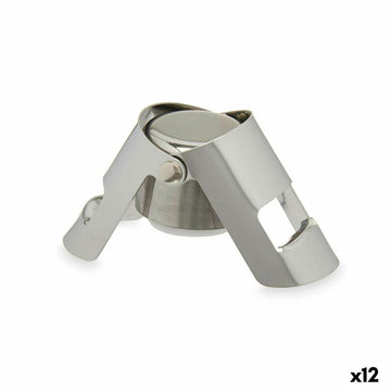 Stöpsel Kinvara KT970 Silberfarben Edelstahl Kunststoff 6 x 5,5 x 3,5 cm Luftdicht (12 Stück)