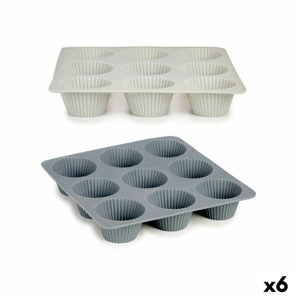 Muffinform Kinvara Hellgrau Dunkelgrau 22 x 3 x 22 cm Muffins (6 Stück)