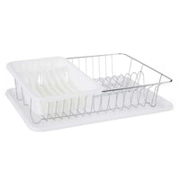 Abtropfsieb für die Spüle Kinvara Weiß 43,5 x 11 x 33,5 cm (4 Stück)
