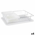 Abtropfsieb für die Spüle Kinvara Weiß 43,5 x 11 x 33,5 cm (4 Stück)