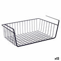 Küchenregalkorb Kinvara Schwarz Metall Eisen 42 x 14 x 26 cm 45 x 32 x 28 cm (12 Stück)
