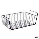 Küchenregalkorb Kinvara Schwarz Metall Eisen 42 x 14 x 26 cm 45 x 32 x 28 cm (12 Stück)