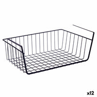 Küchenregalkorb Kinvara Schwarz Metall Eisen 42 x 14 x 26 cm 45 x 32 x 28 cm (12 Stück)