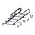 Becheraufhänger Kinvara Schwarz Metall Eisen 16 x 7 x 28,5 cm 15 x 6,3 x 28,7 cm 15 x 7 x 28,7 cm 15,5 x 7 x 28,7 cm 16 x 28,5 x