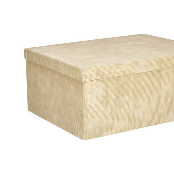 Satz stapelbarer Organizerboxen Pincello natürlich Pappe Streifen (2 Stück)
