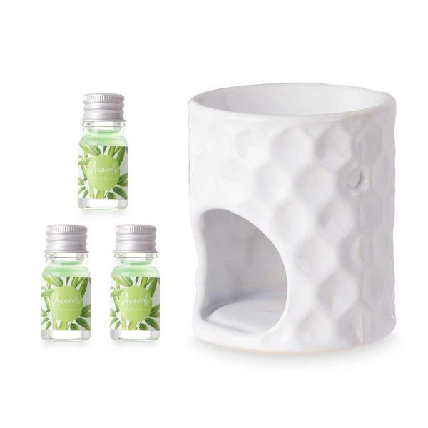 Aromalampe Acorde Bambus 11 x 19,8 x 6,5 cm Ätherisches Öl (12 Stück)