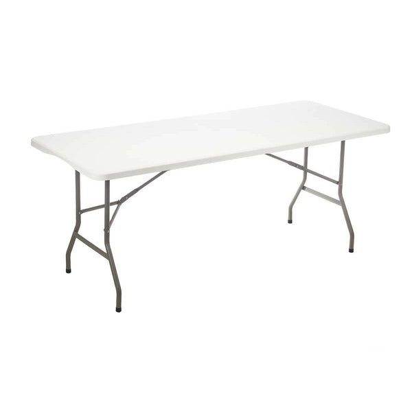 Beistelltisch Weiß Metall Polyäthylen 183 x 76 x 74 cm
