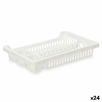 Abtropfsieb für die Spüle Kinvara Weiß Kunststoff 42,5 x 7 x 29,5 cm (24 Stück)
