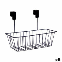 Küchenregalkorb Kinvara Schwarz Metall Eisen 28 x 20,5 x 16 cm 28 x 12 x 9 cm (8 Stück)