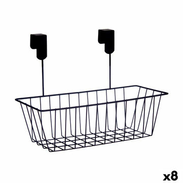 Küchenregalkorb Kinvara Schwarz Metall Eisen 28 x 20,5 x 16 cm 28 x 12 x 9 cm (8 Stück)