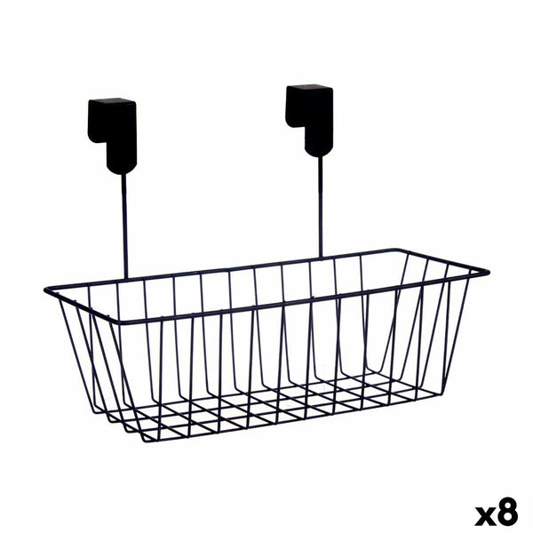 Küchenregalkorb Kinvara Schwarz Metall Eisen 28 x 20,5 x 16 cm 28 x 12 x 9 cm (8 Stück)