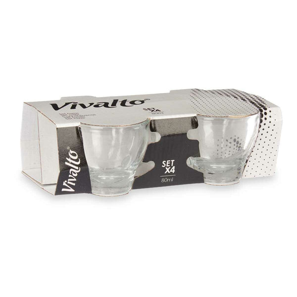 Satz von Kaffeetassen Vivalto RYG6073 RYG6073 Durchsichtig Glas 80 ml (24 Stück)
