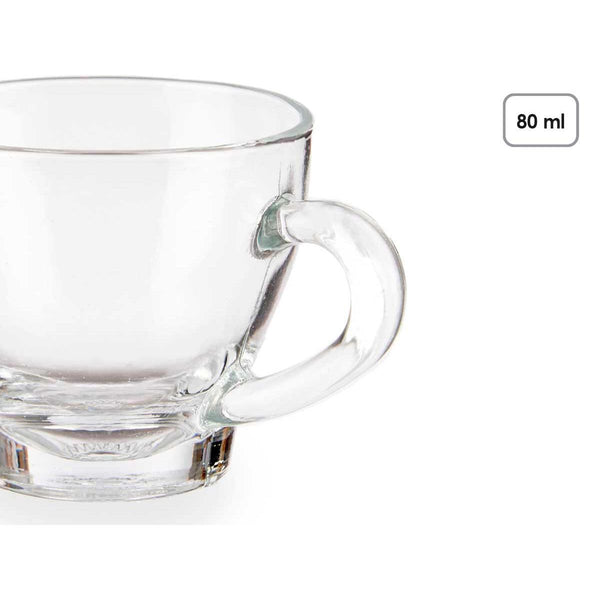 Satz von Kaffeetassen Vivalto RYG6073 RYG6073 Durchsichtig Glas 80 ml (24 Stück)