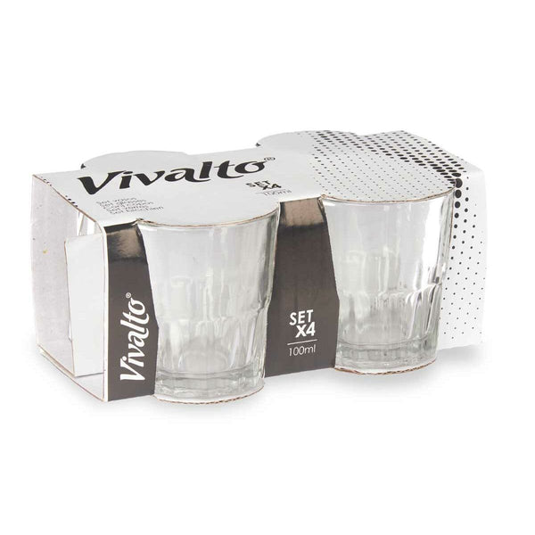 Trinkglas Vivalto RYG5041 RYG5041 Durchsichtig Glas 100 ml Kaffee (24 Stück)
