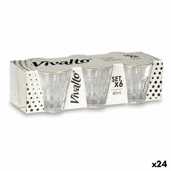 Schnapsgläser-Set Vivalto RYG6074 Durchsichtig Glas 40 ml (24 Stück)