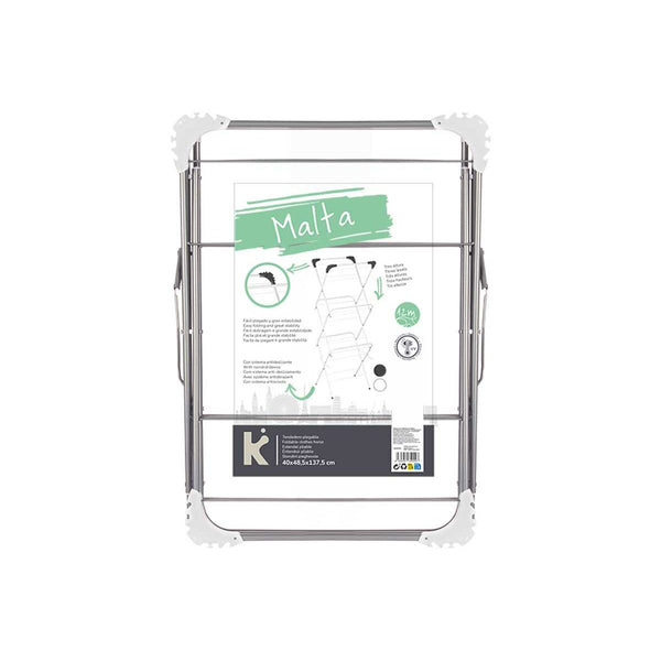 Faltbarer Wäscheständer Kipit WR4062A-1NB-488 Weiß Silberfarben Polypropylen Eisen 47 x 41 x 136 cm Vertikal (5 Stück)