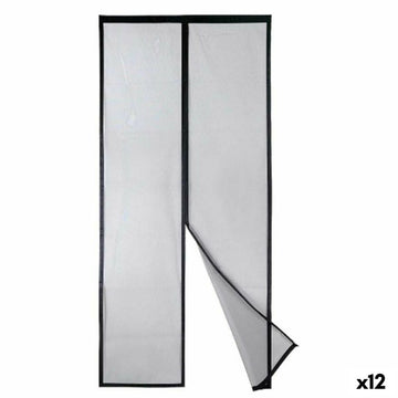 Moskitonetz Kipit BA2301-490 Schwarz Polyester Magnet 90 x 210 cm Plattenspeicher (12 Stück)