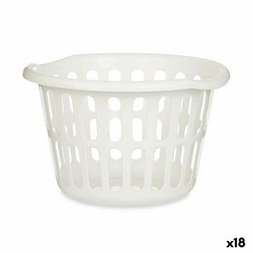 Korb Kipit 8066-W Weiß Polypropylen 27 L 40 x 25 x 40 cm (18 Stück)