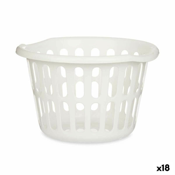 Korb Kipit 8066-W Weiß Polypropylen 27 L 40 x 25 x 40 cm (18 Stück)