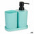Badezimmer Set Berilo B8108-S3-MINT Schwarz grün Polypropylen (12 Stück)