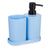 Badezimmer Set Berilo B8108-S3-BLUE Blau Schwarz Polypropylen (12 Stück)