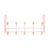 Jackenaufhänger für Türen Berilo W7912-10NB-PINK Rosa Holz Metall 35 x 17 x 15 cm (6 Stück)