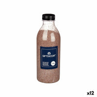 Dekorativer Sand Gift Decor Braun 1,2 kg 7,5 x 21,8 x 7,5 cm (12 Stück)