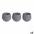 Blumentopfset Ibergarden ES0301102S3 Anthrazit Kunststoff 12 x 12 x 11 cm (6 Stück)