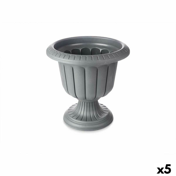 Blumentopf Ibergarden Anthrazit Kunststoff Glas 47,6 x 47 x 47,4 cm (5 Stück)