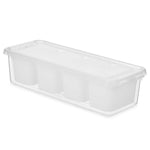 Kühlschrank Organizer Kinvara 02 1066 Weiß Durchsichtig 37,5 x 9 x 14,3 cm