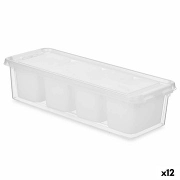 Kühlschrank Organizer Kinvara 02 1066 Weiß Durchsichtig 37,5 x 9 x 14,3 cm