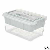 Mehrzweckbox Kipit 02 1310 Grau Durchsichtig Kunststoff 5 L 29,5 x 14,5 x 19,2 cm (6 Stück)