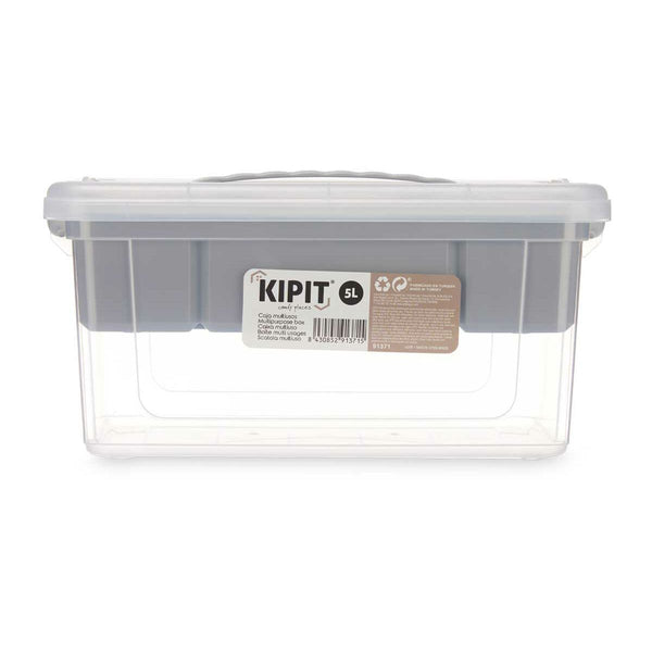 Mehrzweckbox Kipit 02 1310 Grau Durchsichtig Kunststoff 5 L 29,5 x 14,5 x 19,2 cm (6 Stück)