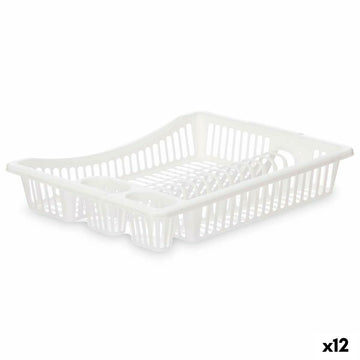 Abtropfsieb für die Spüle Kinvara Weiß 45,5 x 8 x 36,5 cm (12 Stück)