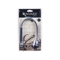 Kitchen Tap Kinvara Schwarz Silberfarben Gummi Metall Kunststoff Ausziehbar Multifunktion (12 Stück)