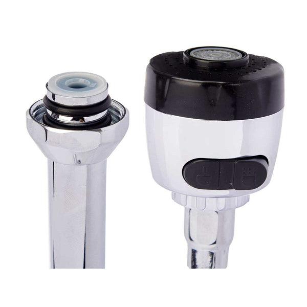 Kitchen Tap Kinvara Schwarz Silberfarben Gummi Metall Kunststoff Ausziehbar Multifunktion (12 Stück)