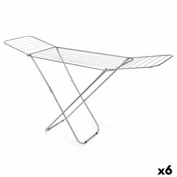 Faltbarer Wäscheständer Kipit 84346 Silberfarben Metall 183 x 50,5 x 104 cm (6 Stück)