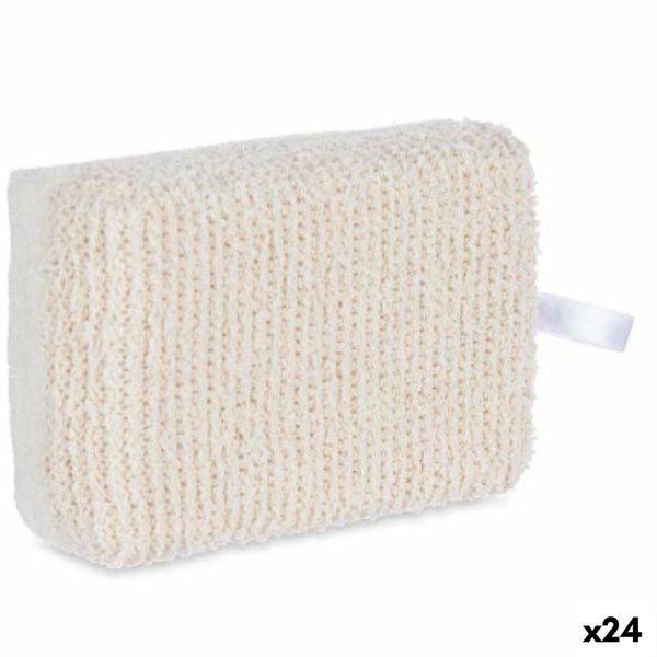 Körperschwamm Berilo B7081-7 Weiß Beige 14 x 5 x 9 cm (24 Stück)